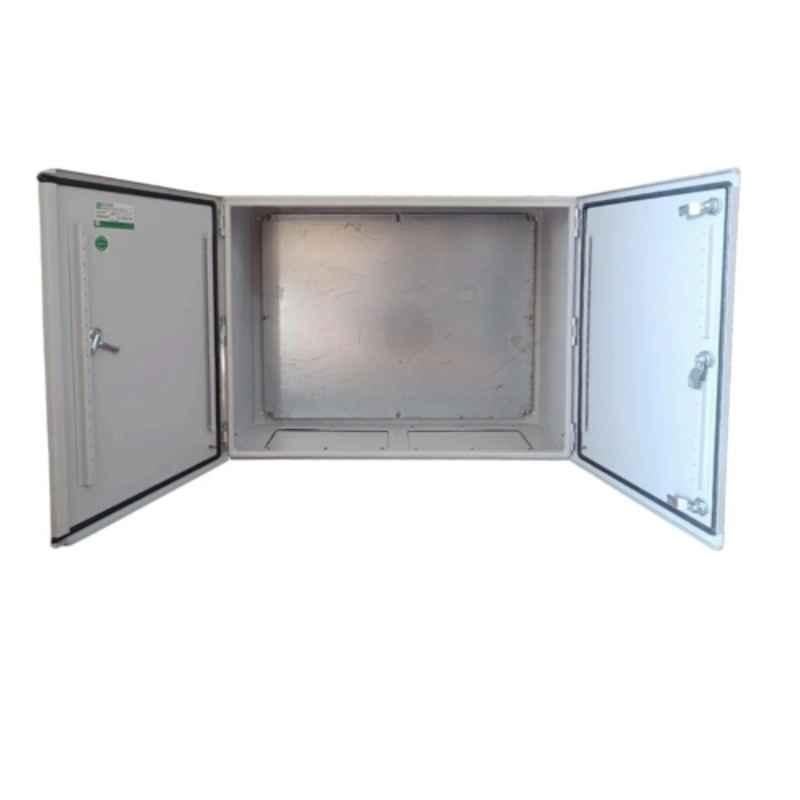 EC Box India 800x600x300mm Mild Steel 4 Ways Wall Mount Double Door Enclosure, ECBOX806030