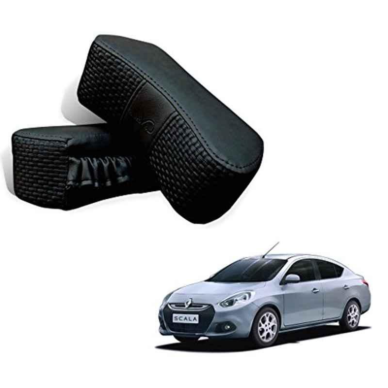 Kozdiko 2 Pcs Memory Foam Black Car Vastra Neck Rest Cushion Set for Renault Scala, koz_5257