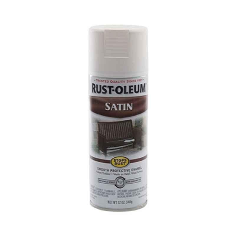 Rust-Oleum Stops Rust Satin 12 Oz White Protective Enamel, 649107AC