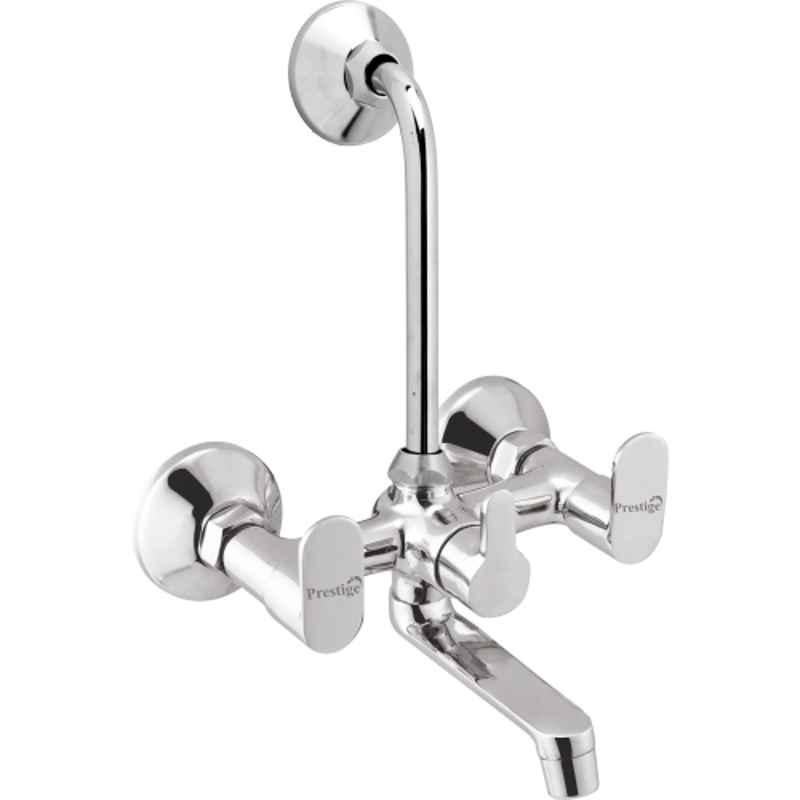 Prestige Ocean Brass Chrome Finish Telephonic Wall Mixer with Bend