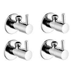 Fastgear Turbo Brass Silver Chrome Finish Angle Valve, FG928 (Pack of 4)