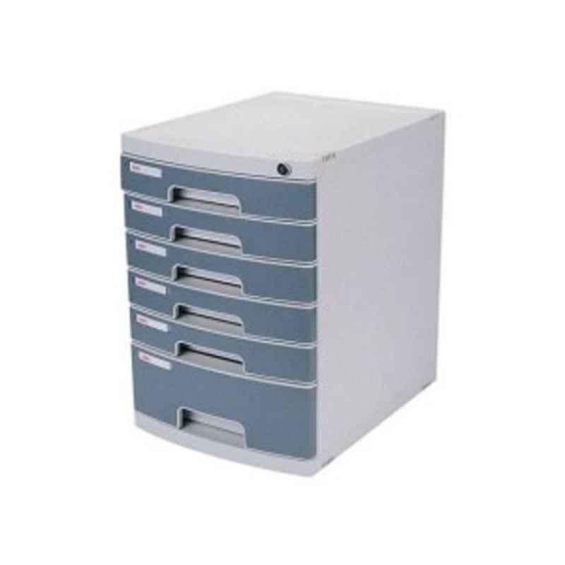Deli 6 Drawer Blue Cabinet with Lock in Front