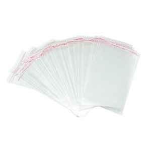 100 Pieces (9x12 inch) Clear Plastic Bags for Packaging Clothing & T-shirts Strong Packing Self Adhesive Cellophane Bag