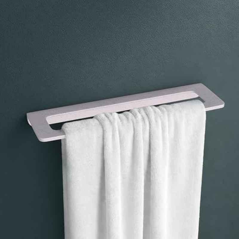 Plantex 20 inch Acrylic Towel Hanger for Bathroom/Towel Rod for Kitchen/Napkin Holder/Stand/Towel Bar for Bathroom (VIG-126, Grey)