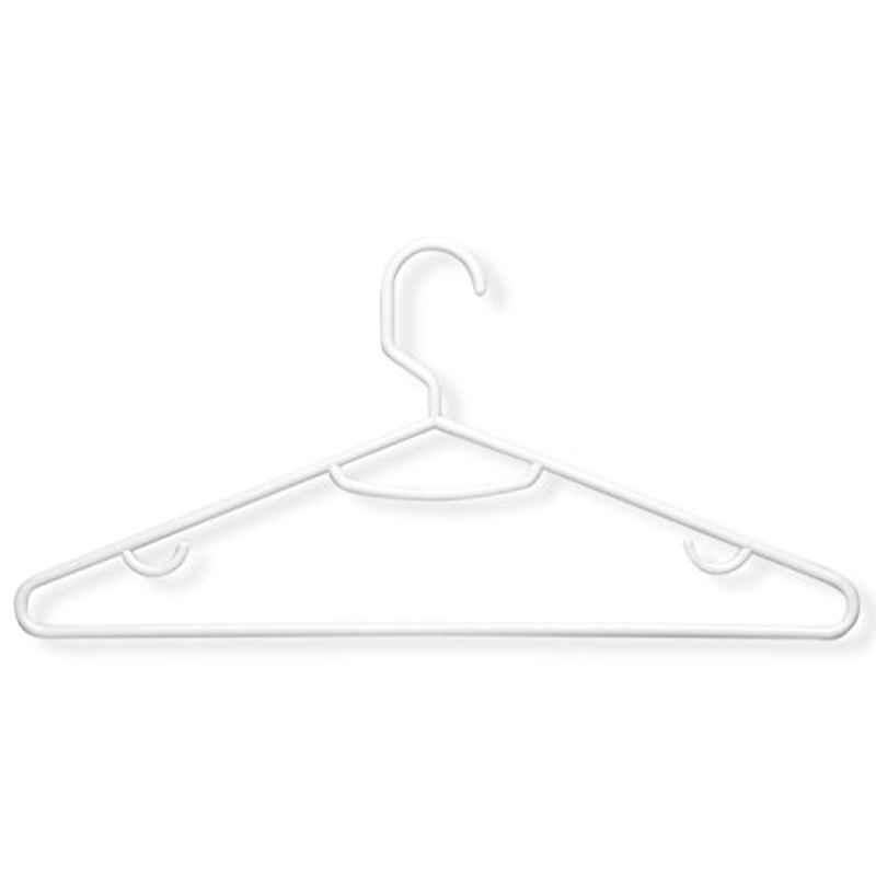 Honey-Can-Do Plastic Brilliant White Recycled Plastic Hangers, HNG-01523 (Pack of 15)