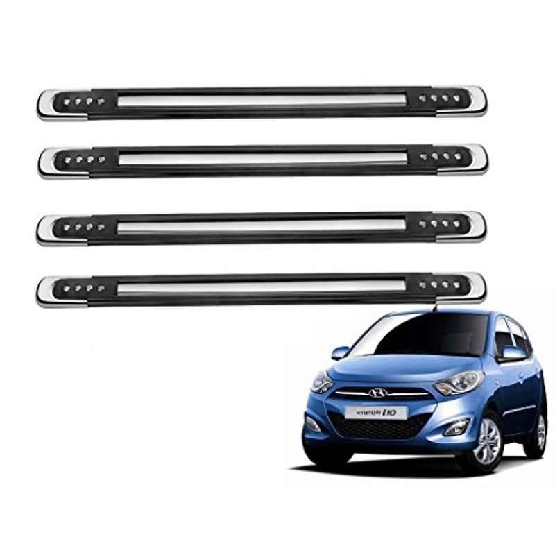 Kozdiko 4 Pcs Designer Black Bumper Protector Set for Hyundai i10, Koz-19822