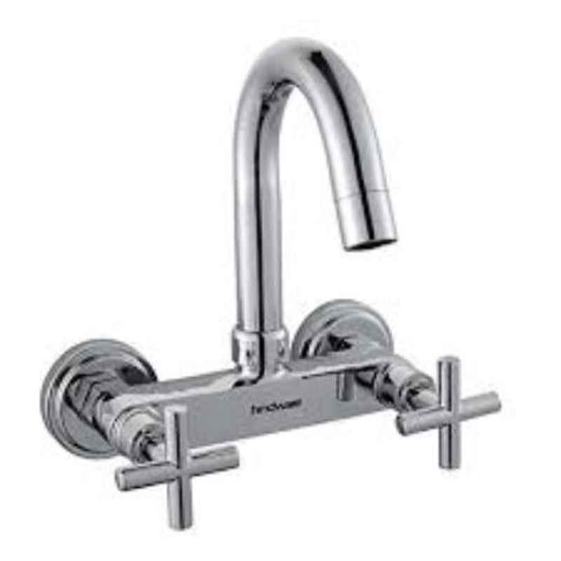 Hindware Axxis Chrome Brass Sink Mixer with Swivel Spout, F120020