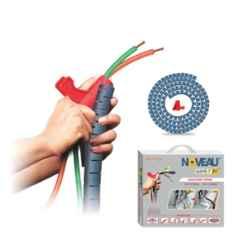 Noveau Safe-T-1ST 40mm 1.5mm Virgin HDPE Metallic Blue Cable Zipper with Colour Box, NSFZ40MU1105