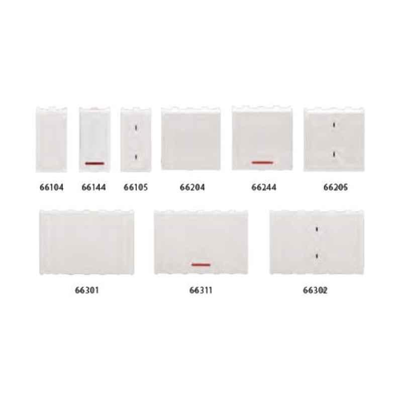 Anchor Roma 20A 3 Module 2 Way White Switch, 66302, (Pack of 5)