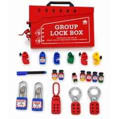 Telly Safety Metal Red Lockout Box Kit for Electrical, Mechanical & Industrial Maintenance