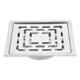Ruhe 5x5 inch 304 Grade Stainless Steel Sapphire Floor Drain Square with Trap, 16-306-07