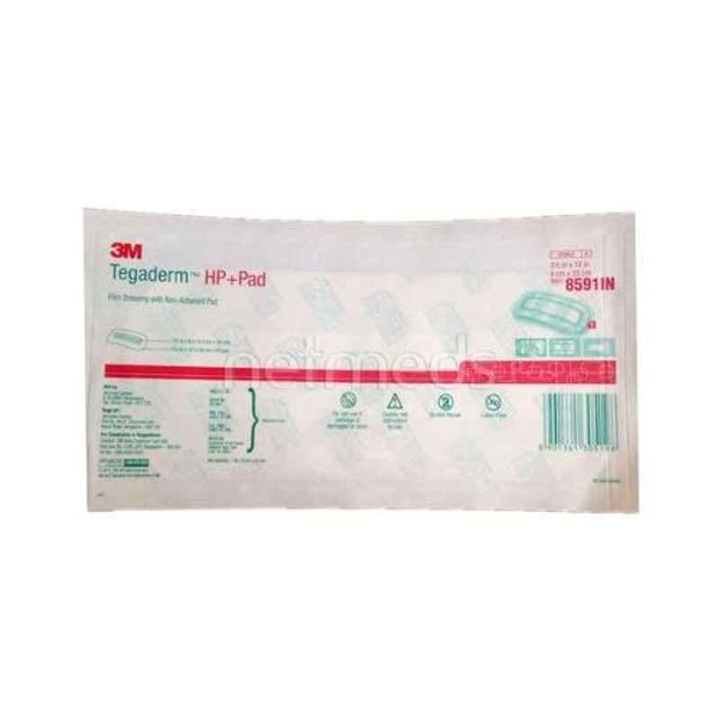 3M Tegaderm HP Transparent Dressing Pad, 8591IN (Pack of 25)