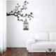 Kayra Decor 52x58 inch PVC Birds & Cage Wall Design Stencil, KHSNT390