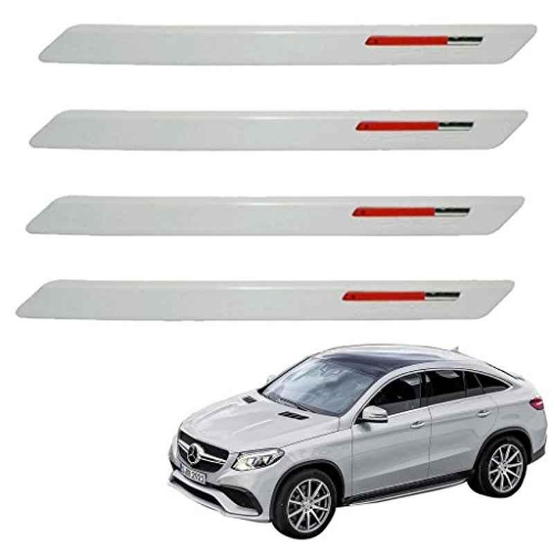 Kozdiko 4 Pcs White & Red Designer Car Bumper Protector Set for Mercedes Benz B-Class, KOZ-32798