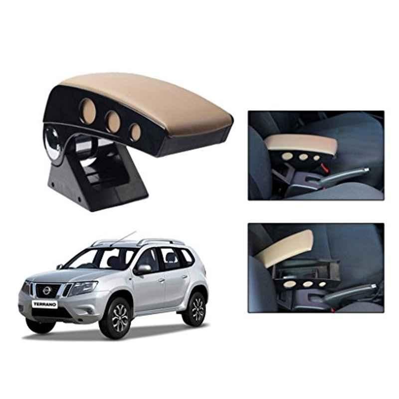 Kozdiko Beige Chrome Finish Car Armrest for Volkswagen Polo