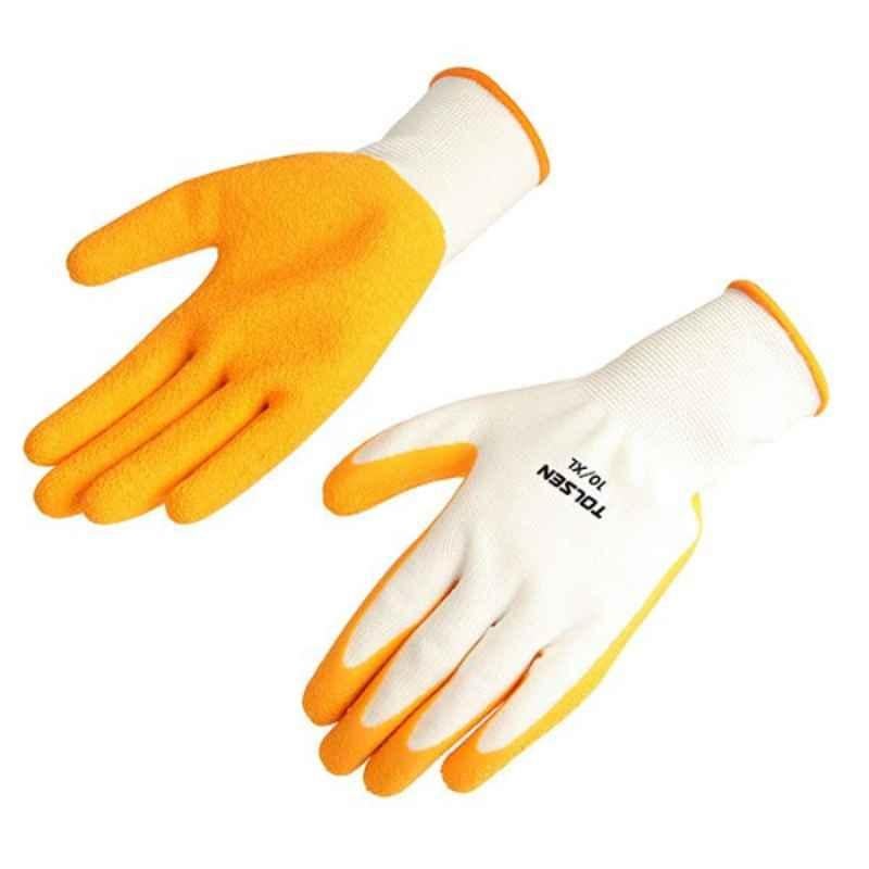Tolsen 45016 Heavy Duty Latex Coated Palm Gloves, Size: XL
