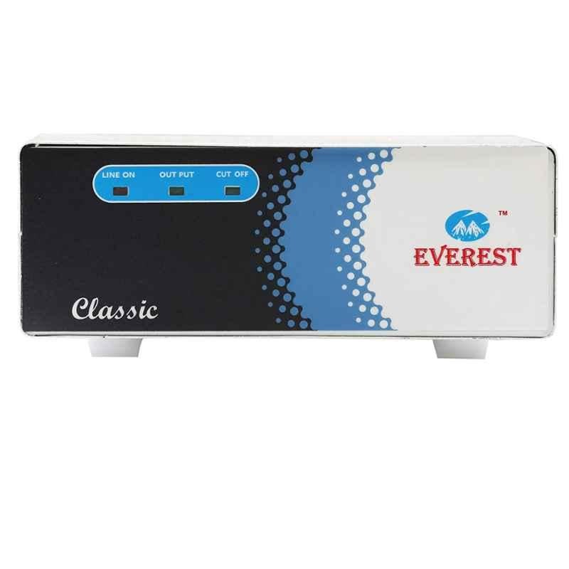 Everest ECC 100 LED 90-290V White Metal Voltage Stabilizer for Upto 72 inch LED Smart TV, Home Theater, Set Top Box & Blu-Ray Player