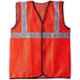 Laxmi Orange Polyester Safety Jacket, AZSJOR25 (Pack of 25)