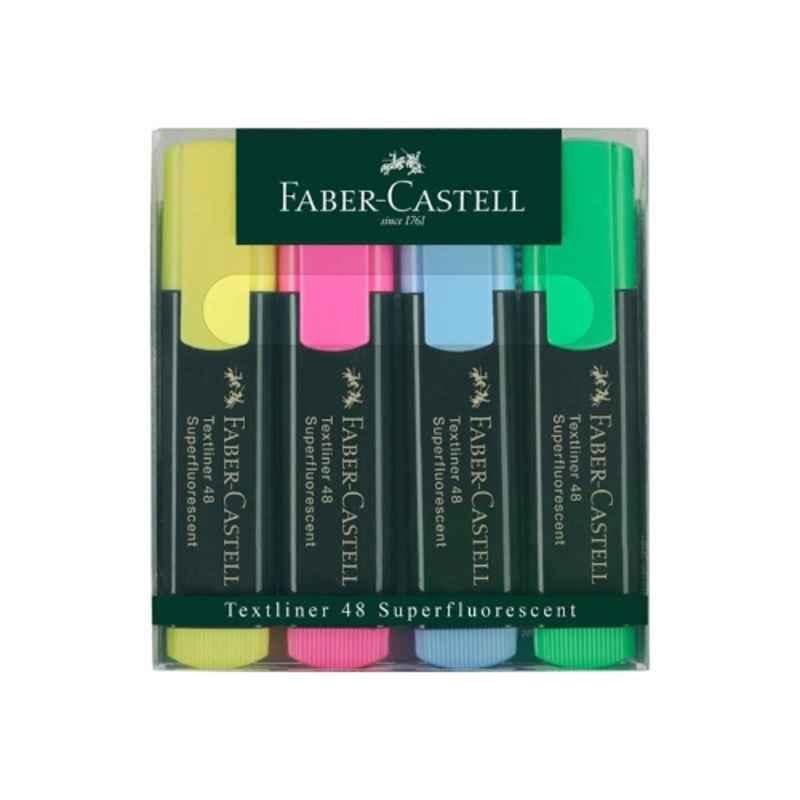 Faber Castell Textliner 48 4Pcs Assorted Colors Highlighter Set