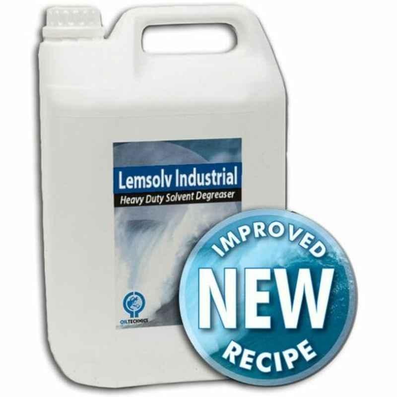 Oil Technics Lemsolv Industrial Heavy Duty Solvent Degreaser, Citrus Based, 5 L