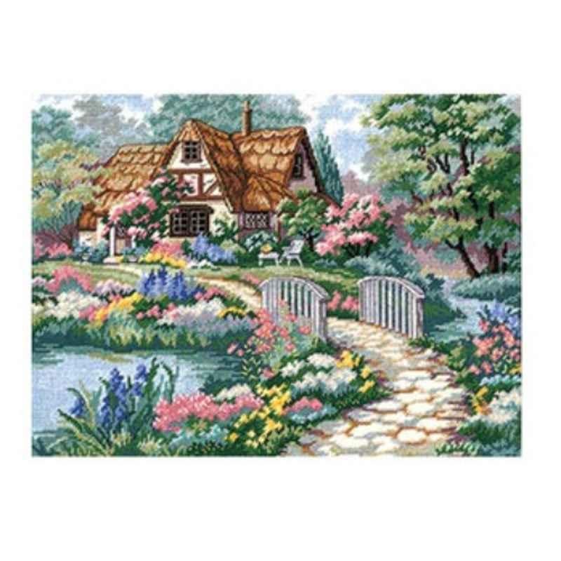 Dimensions 16x10 inch Cottage Retreat Needlepoint Kit
