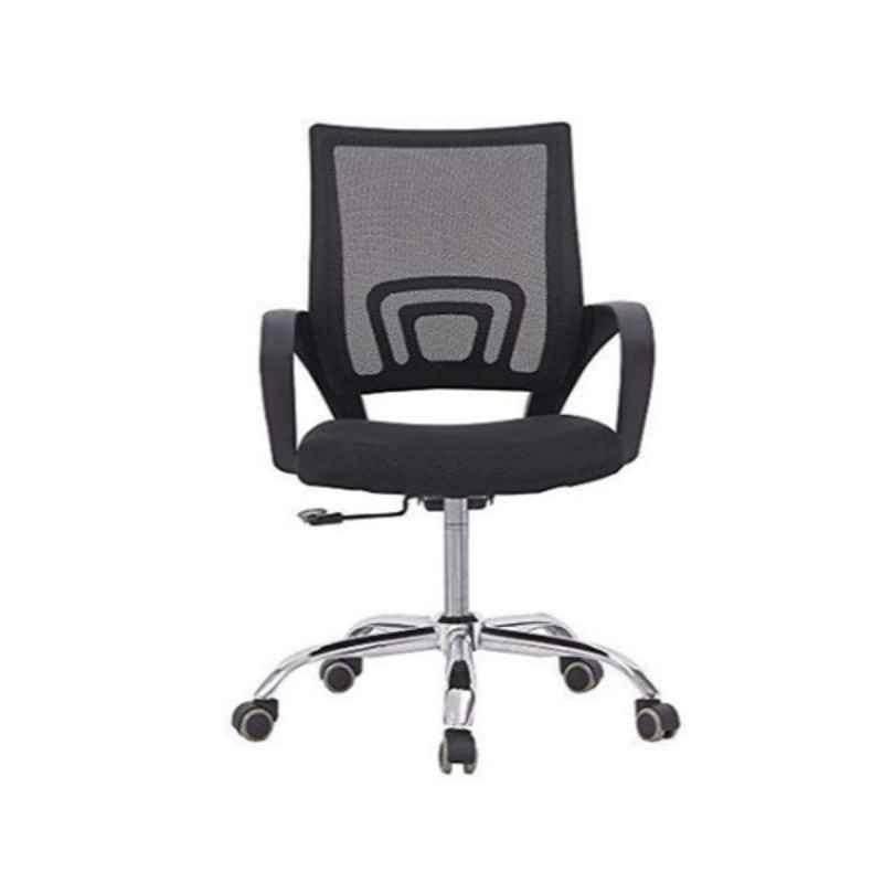 98x47x49cm Nylon Black Low Back Adjustable Seat Desk Chair
