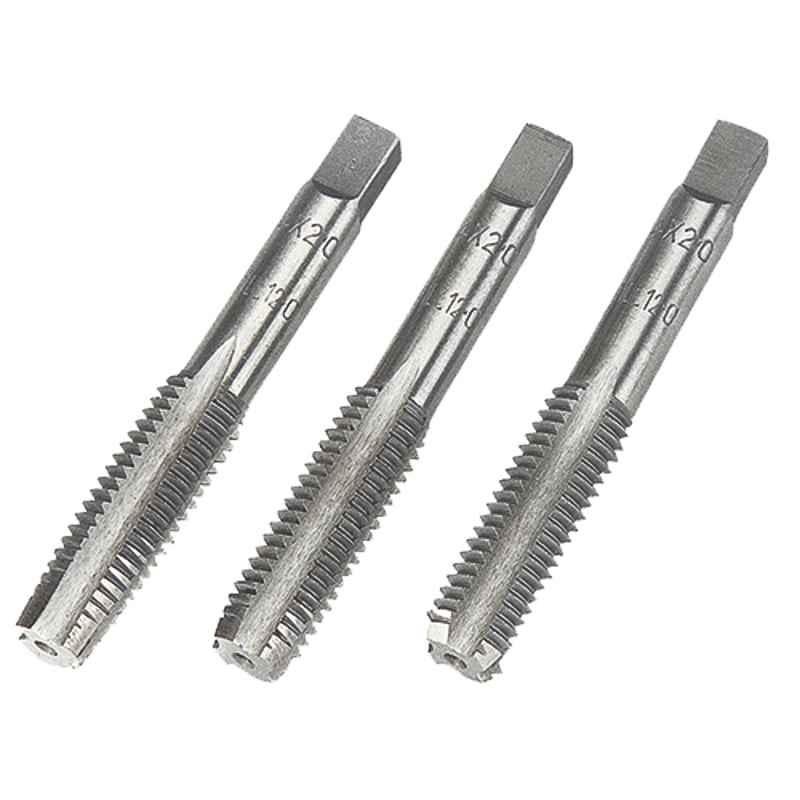 Groz TAP/UNF/3-4 3 Pcs 16x3/4 inch UNF Carbon Steel Hand Tap Set, 10105