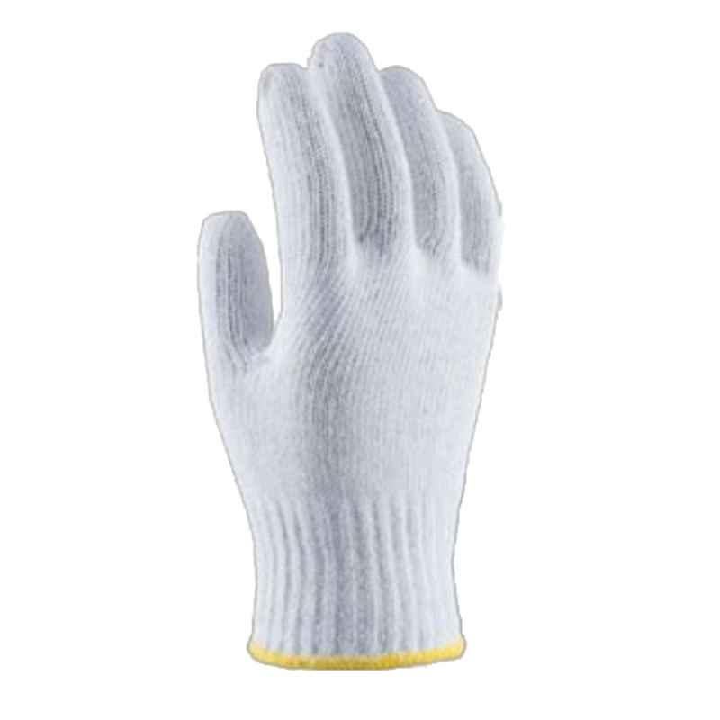 Techtion Swift Max Multipro 7 Gauge Natural White Seamless Poly Cotton Shell Safety Gloves