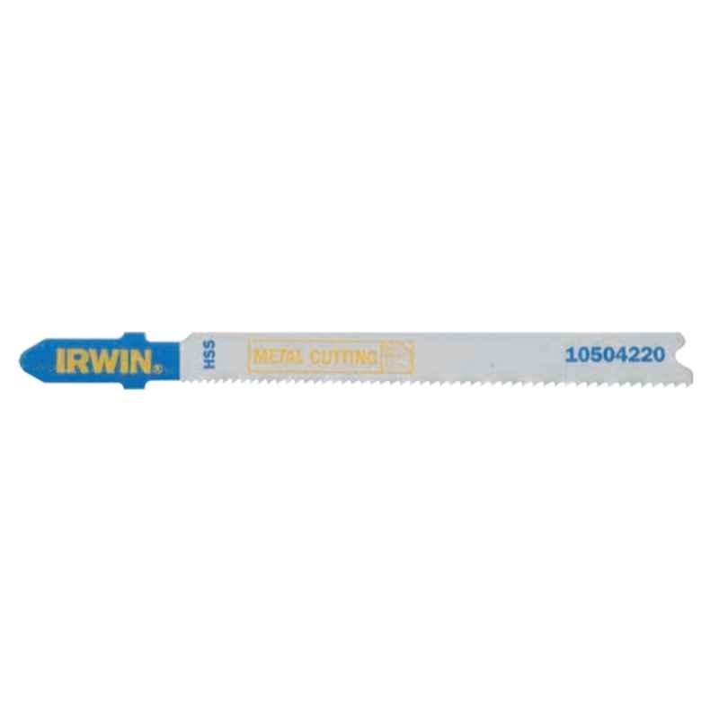 Irwin T127D 100mm Metal Cutting HSS T-Shank Jigsaw Blade, 10504231