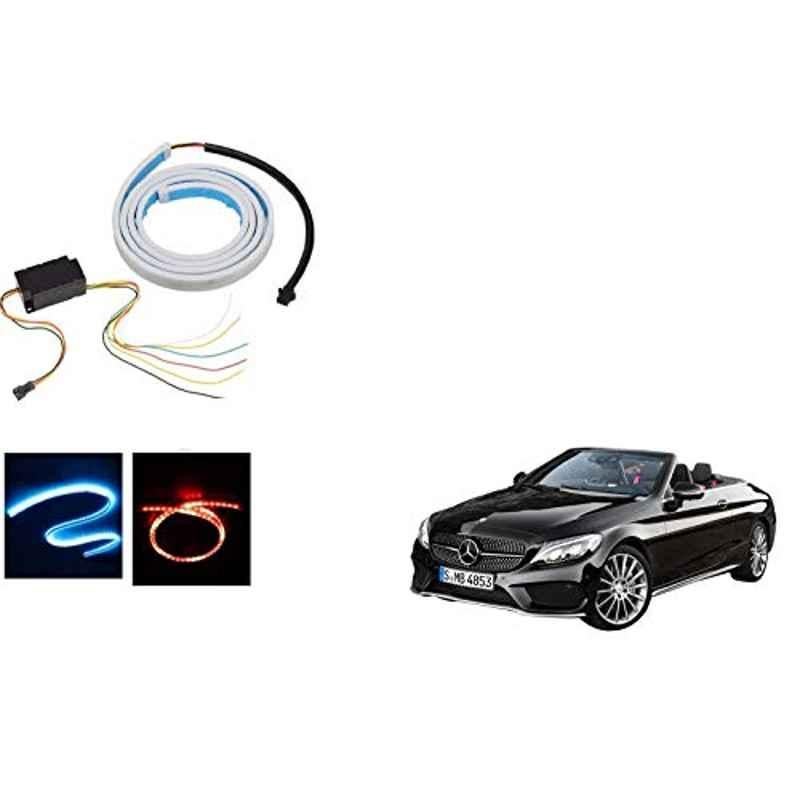 Kozdiko 12V Plastic Multicolour Streamer Brake Tail & Turn Signal LED Strip Light for Mercedes Benz E-Class