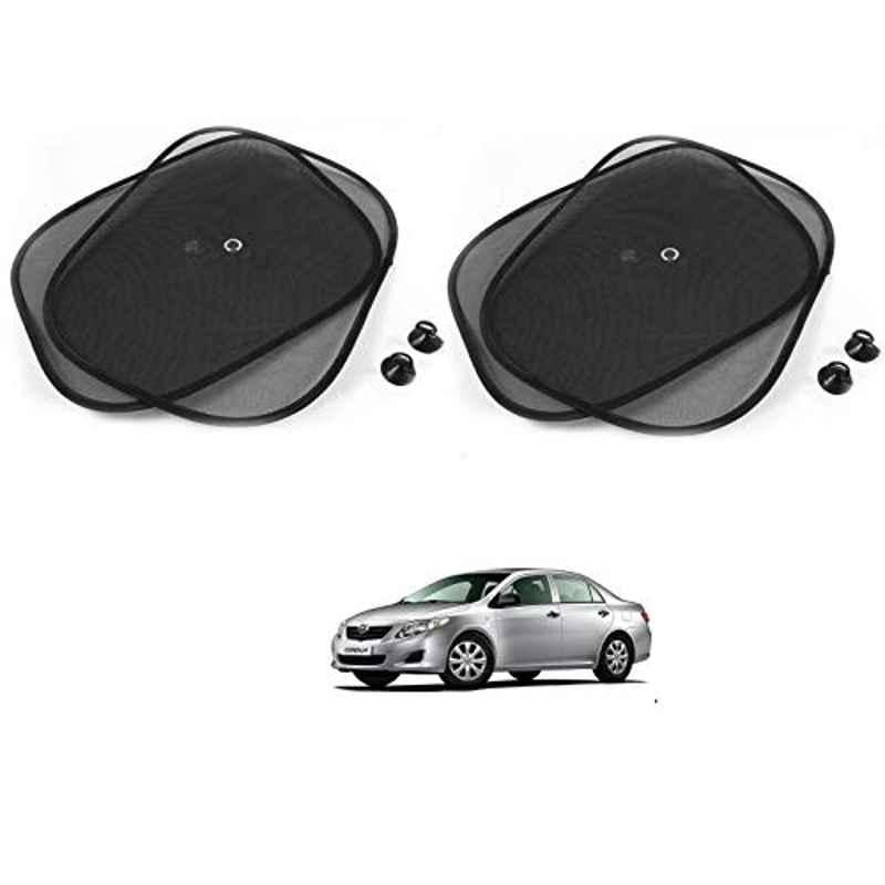Kozdiko 4 Pcs Black Chipokoo Car Window Sunshade Curtain Set for Toyota Corolla, koz_208
