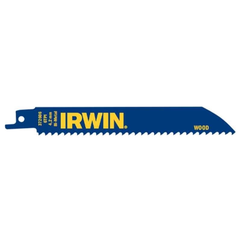 Irwin 606R 150mm Wood Cutting Bi-Metal Reciprocating Blade, 10504150