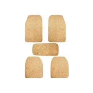 Kozdiko 5 Pcs Beige Heavy Duty Anti-Slip Noodle Nomad Style Car Floor Mat Set for Mitsubishi Outlander