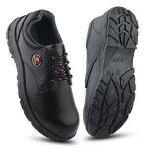 Fuel Arsenal LC Synthetic Leather Steel Toe Black Safety Shoes with PVC Sole, Size: 7