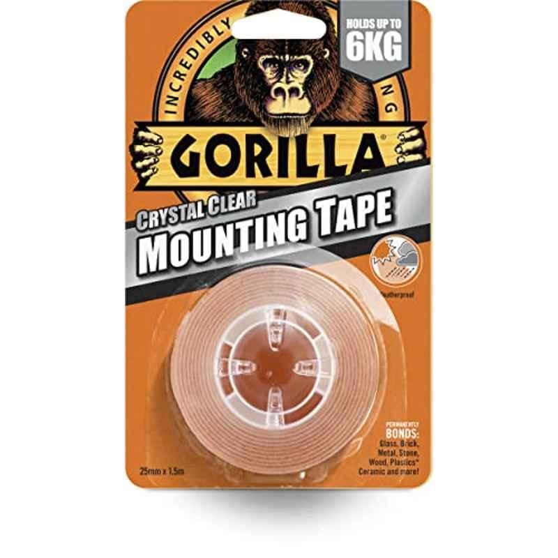Gorilla 25.4mmx1.52m Clear Heavy-Duty Double Sided Clear Mounting Tape, 3044100