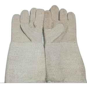 Swavind 14 inch Asbestos Fiber Flame Resistance Hand Safety Gloves, Size: Free (Pack of 5)