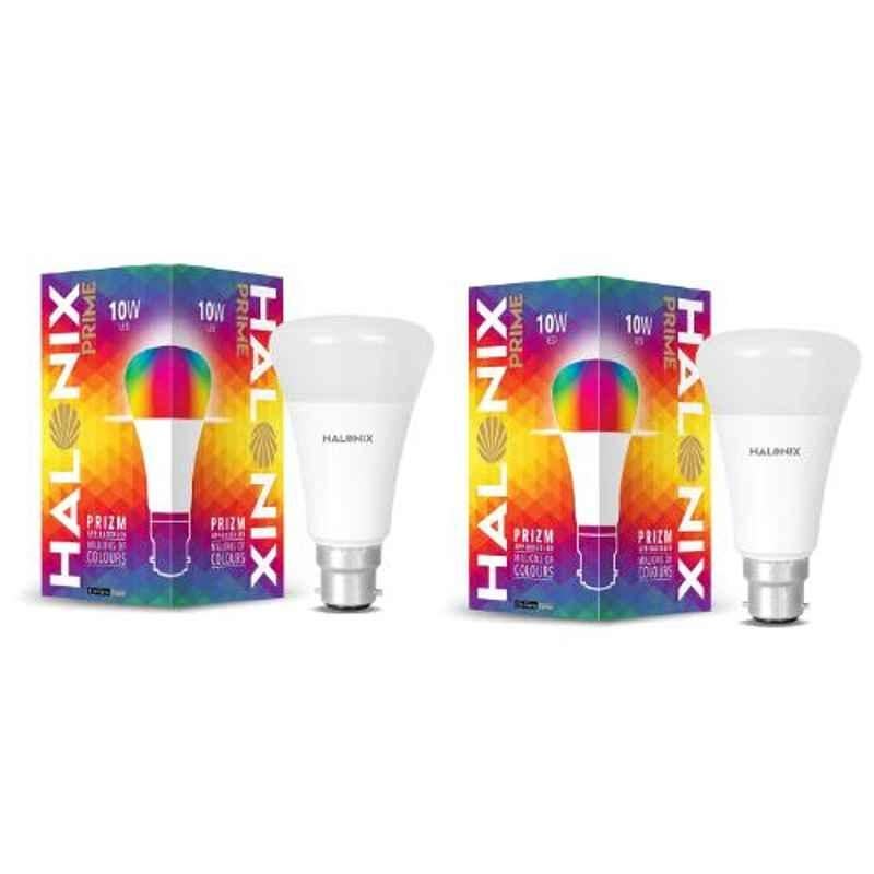 Halonix Prime Prizm 10W B22 Cool White Smart LED Bulb, HLNX-SMART-10WB22 (Pack of 2)