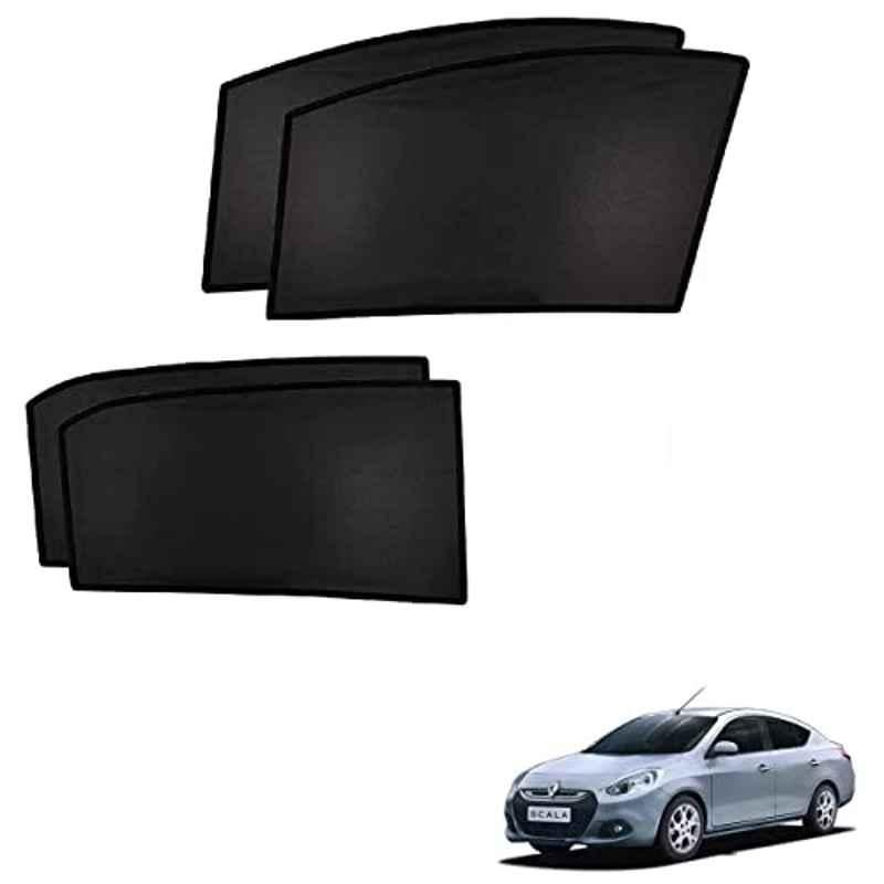 Kozdiko 4 Pcs Custom Fit Non Magnetic Curtains Mesh Car Sun Shade Set for Renault Scala