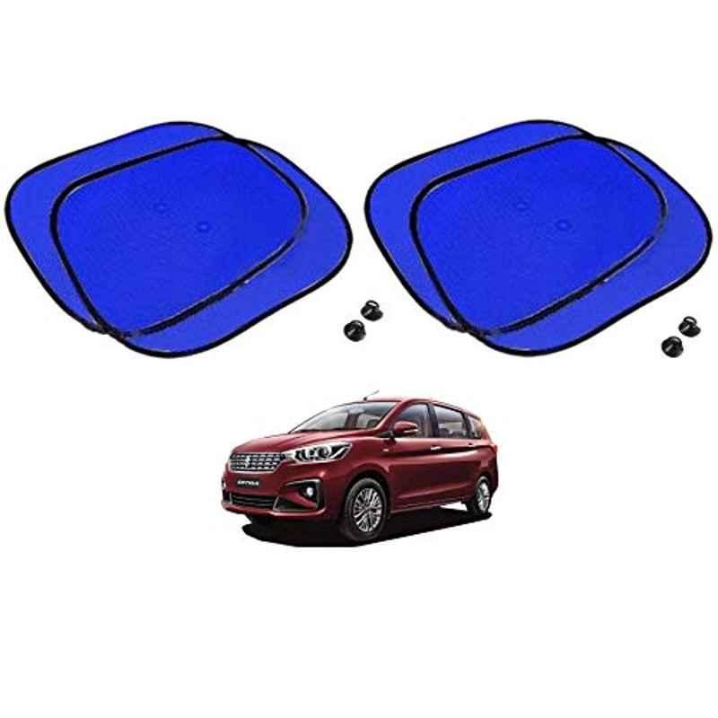 Kozdiko 4 Pcs Blue Chipkoo Car Window Sunshade Curtain Set for Maruti Suzuki Ertiga 2019, koz_82940
