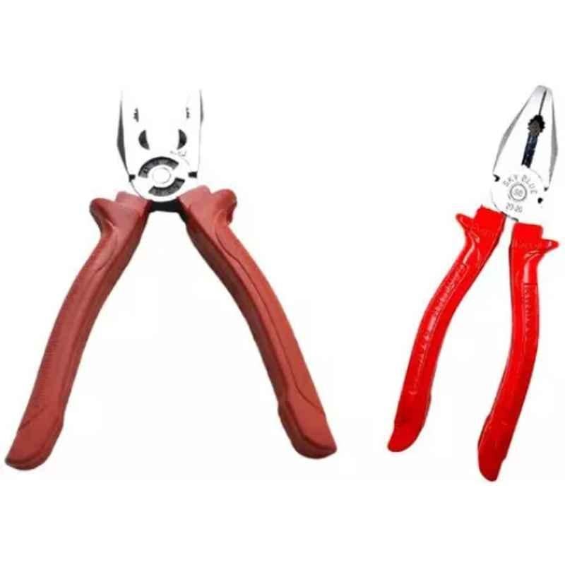 Sky Blue 2 Pcs 7.8 inch Lineman Plier Combo, SBE_PLIER_COMBO_MOD_01089