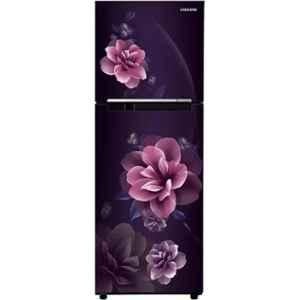 Samsung 236 Litre 2 Star Stainless Steel Camellia Purple Frost Free Double Door Refrigerator, RT28C3022CR/HL