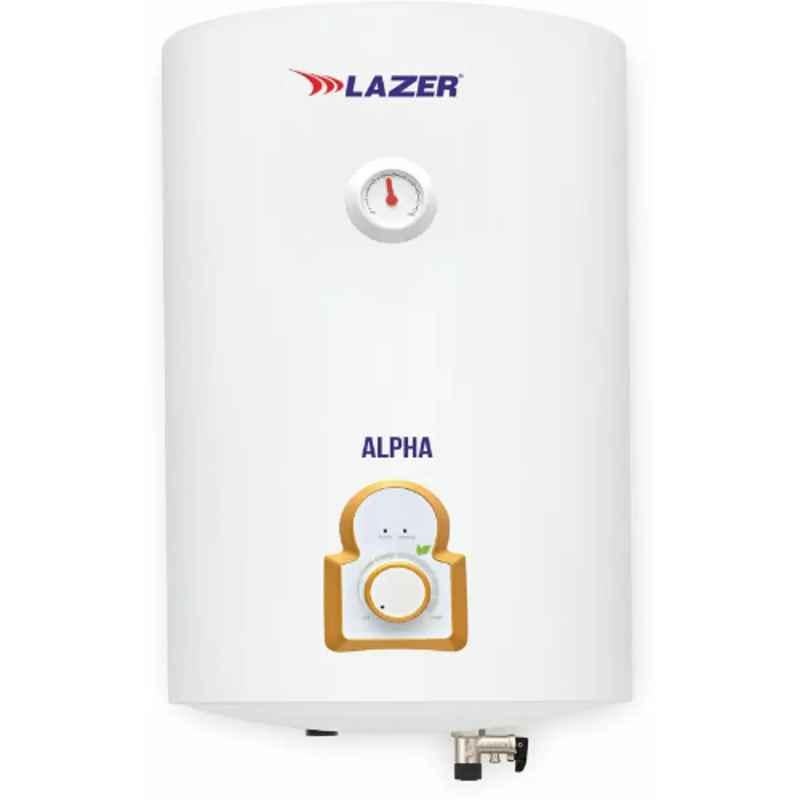 Lazer Alpha-V 2000W 10L 5 Star ABS White Glassline Storage Water Heater, ALPHAV10LWHT