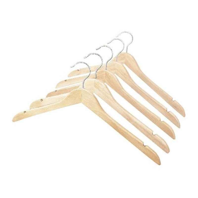 Whitmor 17.5x9.38 inch Natural Wood Dress Hangers, 6026-343 (Pack of 5)