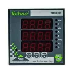 Techno 5A Three Phase Volt Amps Frequency Panel Meter, TMCB 021_5A