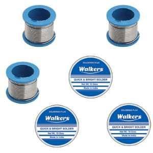 Walkers WKCB60M1 3 Pcs Tin-Lead Alloy Soldering Wire & 3 Pcs Soldering Flux Paste Set, WKCB060