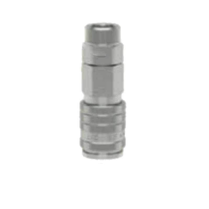Ludecke ESI812TQO 8x12mm Straight Through Industrial Quick Squeeze Nut Connect Coupling