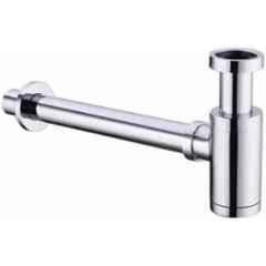 Senkiddpro Stainless Steel Chrome Finish Wall Mounted Bottle Trap with Outlet Pipe