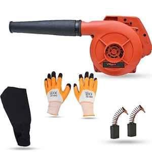 Hillgrove 800W Plastic Red Electric Air Blower with Carbon Brushes & Gloves, HGCM1062