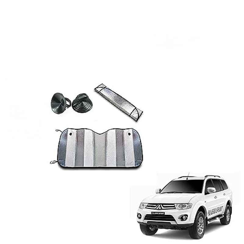 Kozdiko Aluminium Foil UV Protection Silver Windshield Sun Shade for Mitsubishi Pajero Sport