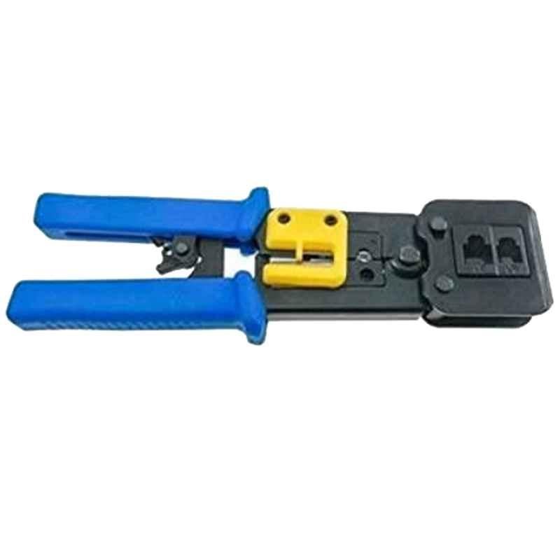 Hanutech HTSPT Crimping Tool with Gold Plated Copper RJ45 Pass Through Connectors